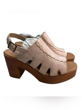 Beast Fashion Presley Blush Size 9 NEW Block Heel Cage Sandals